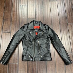 “Straight to Hell” black leather jacket